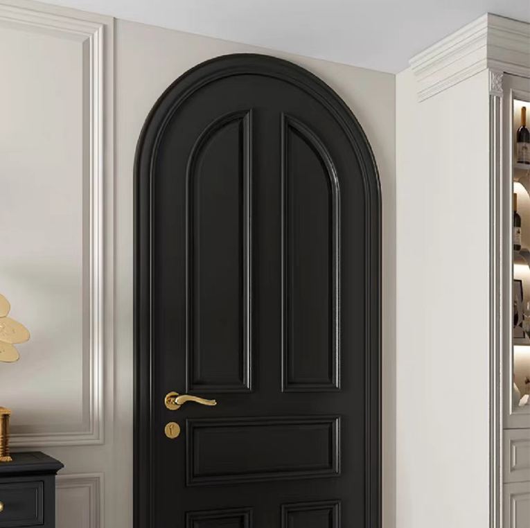 Traditional Arched Painted Entry Door