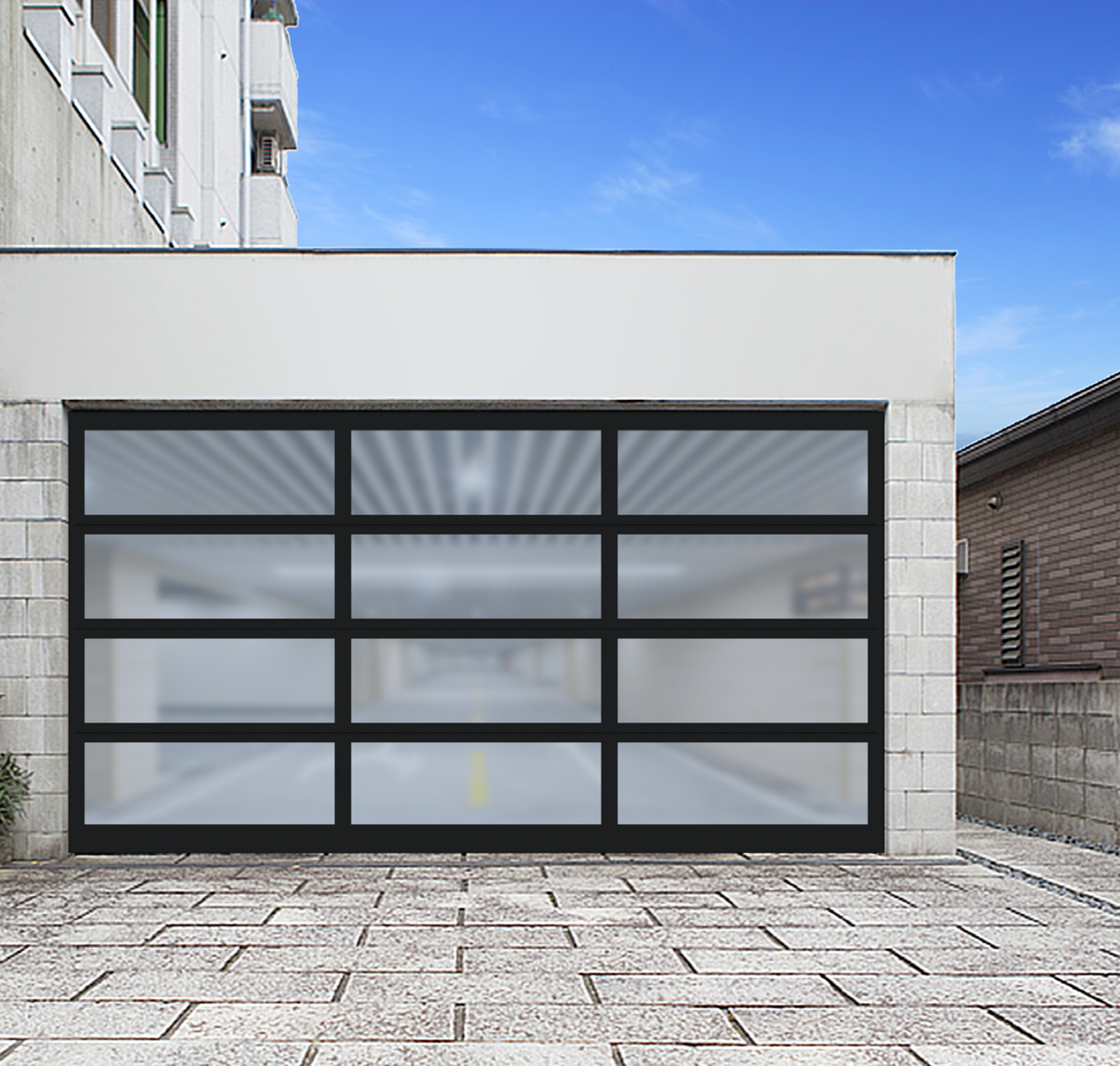 Full-View Glass Sectional Garage Door