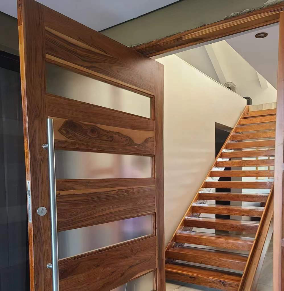 Modern Wood Pivot Entry Door