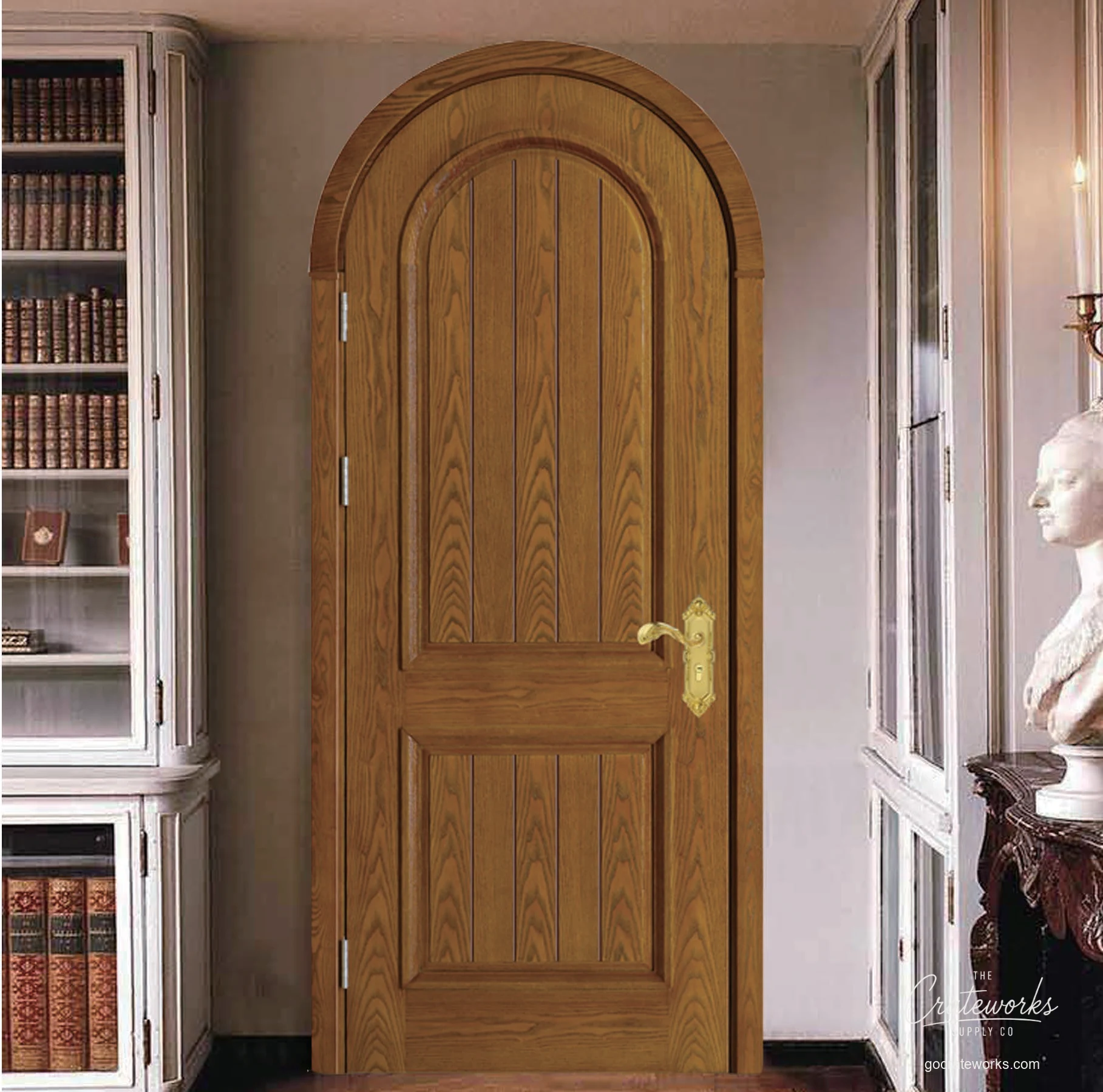 Arch-Top Plank Interior Door