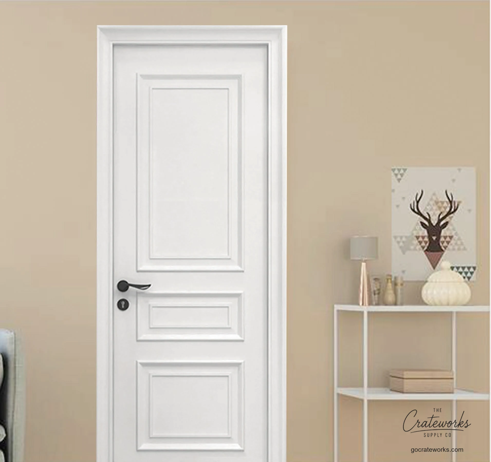 Classic 3-Panel Interior Door