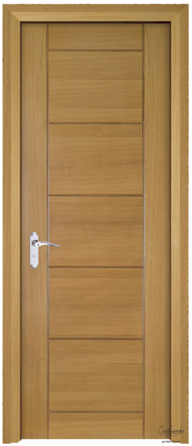 5-Rail Plank Interior Door