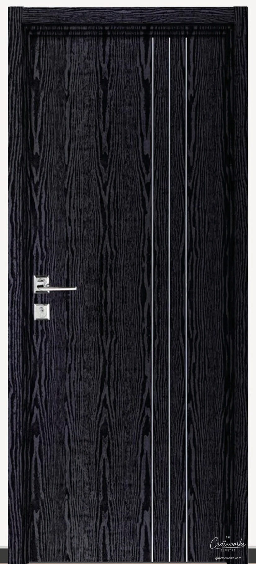 Flush Interior Door with Vertical Reveals