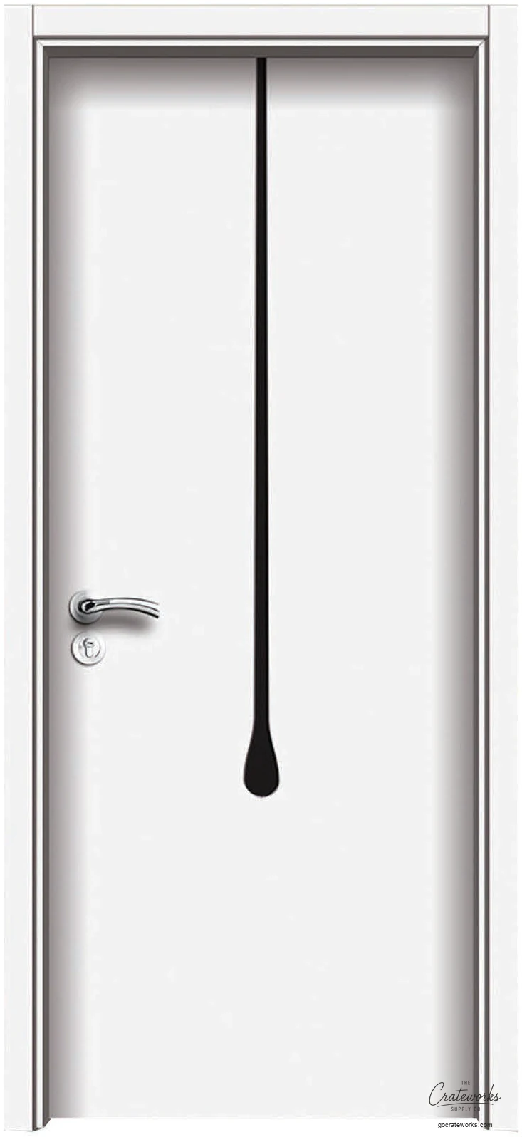 Flush Interior Door with Teardrop Inlay