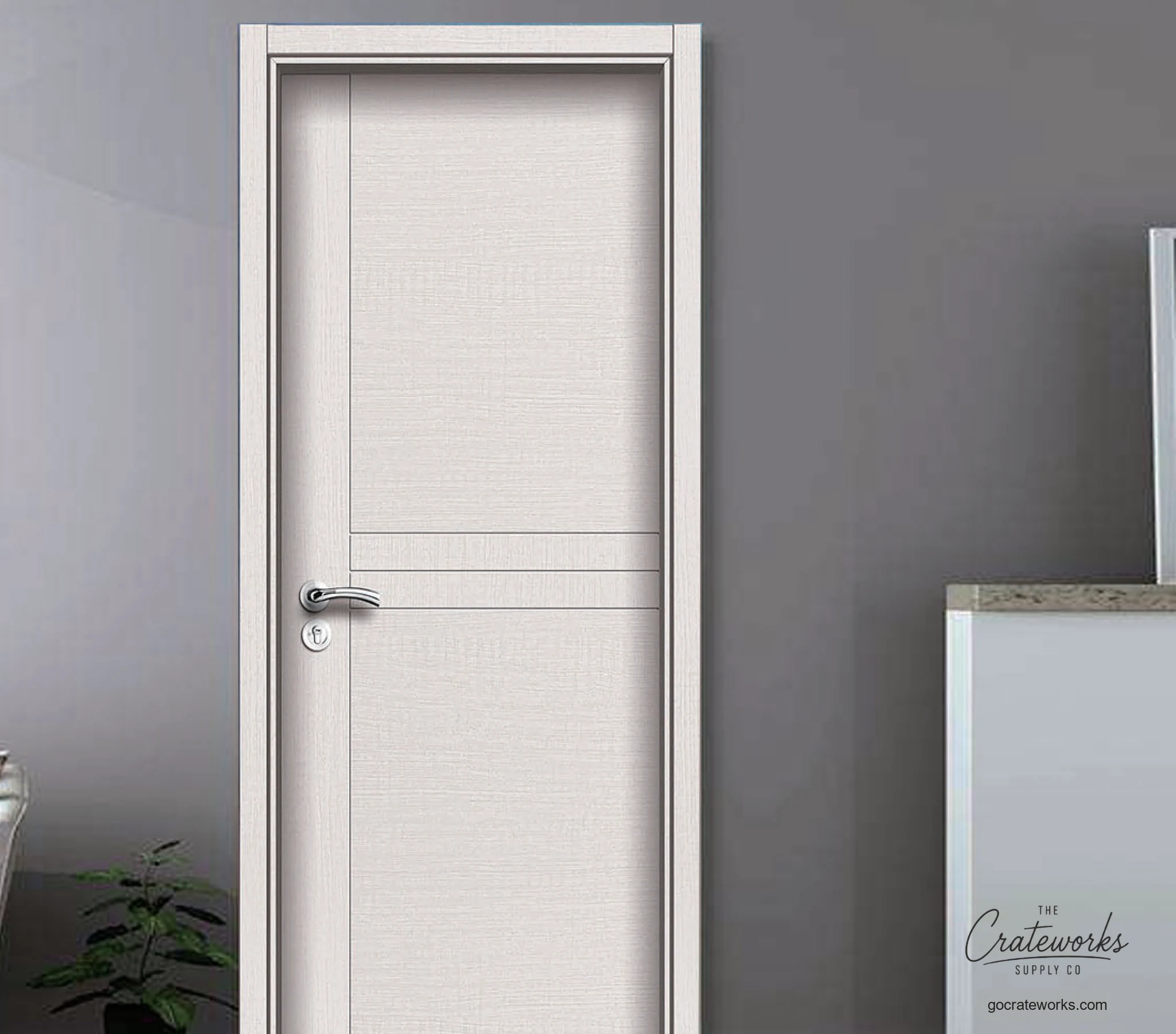 Modern 2-Panel Interior Door