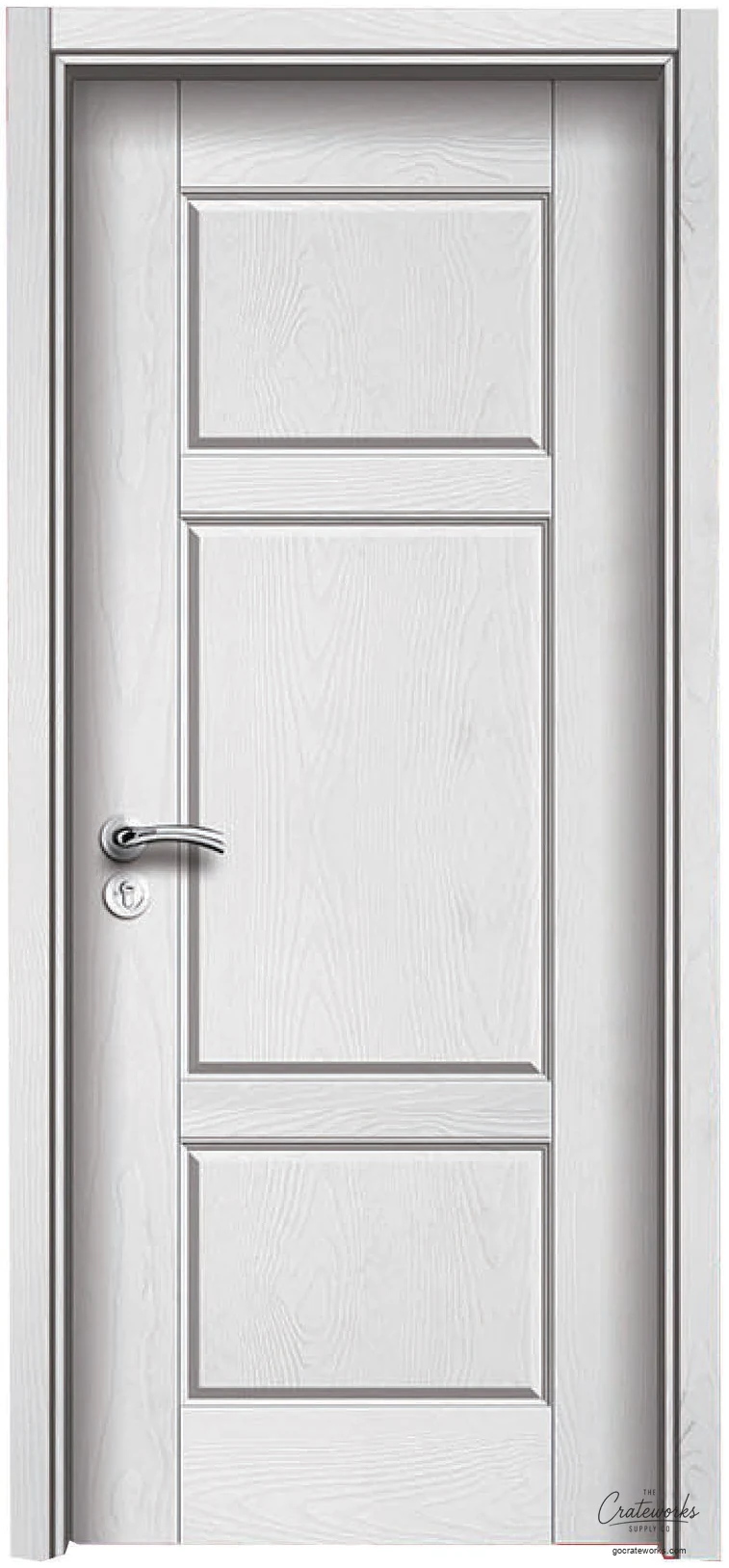 3-Panel Modern Interior Door