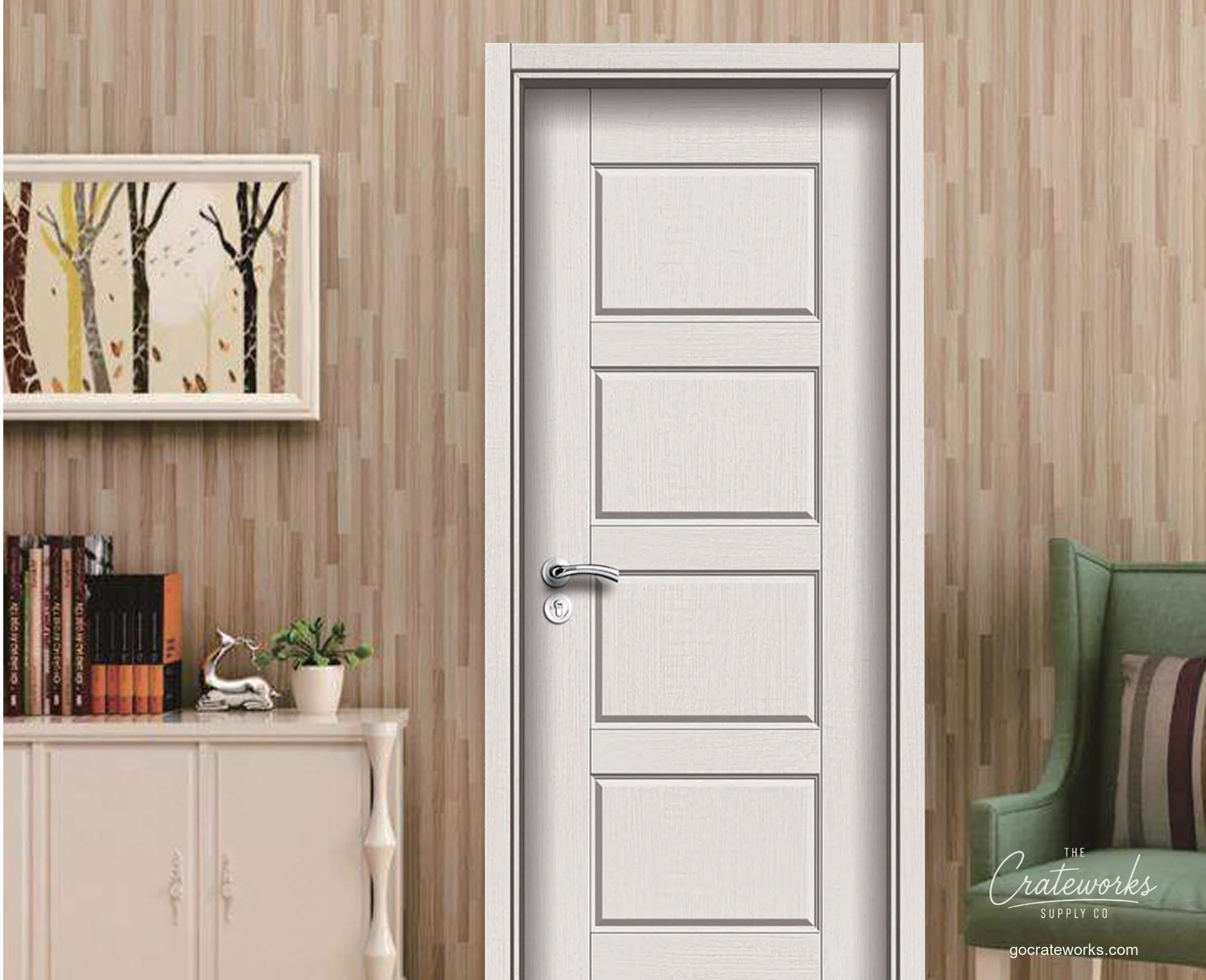 4-Panel Modern Interior Door