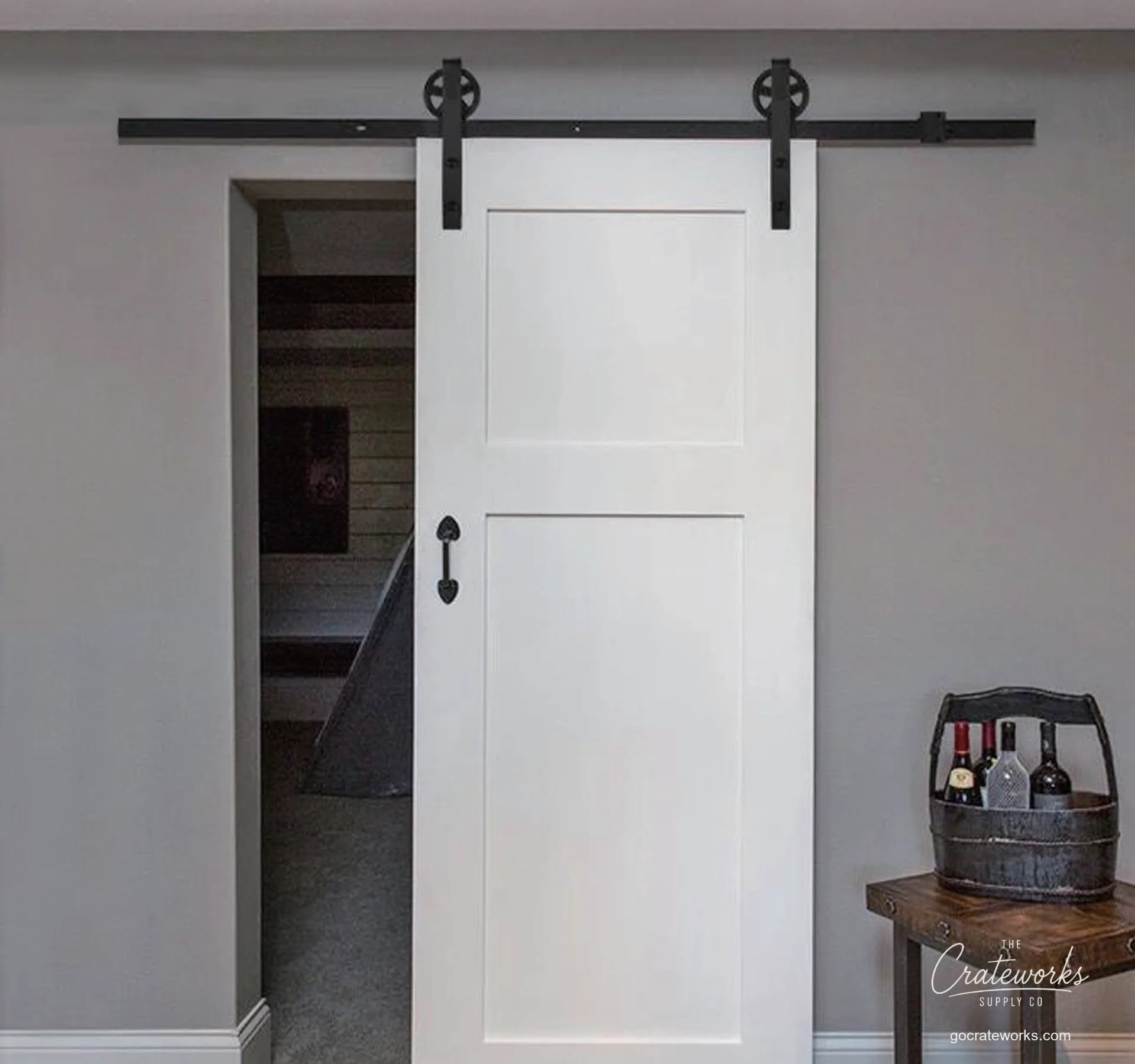 Sliding Barn Door, Shaker 2-Panel