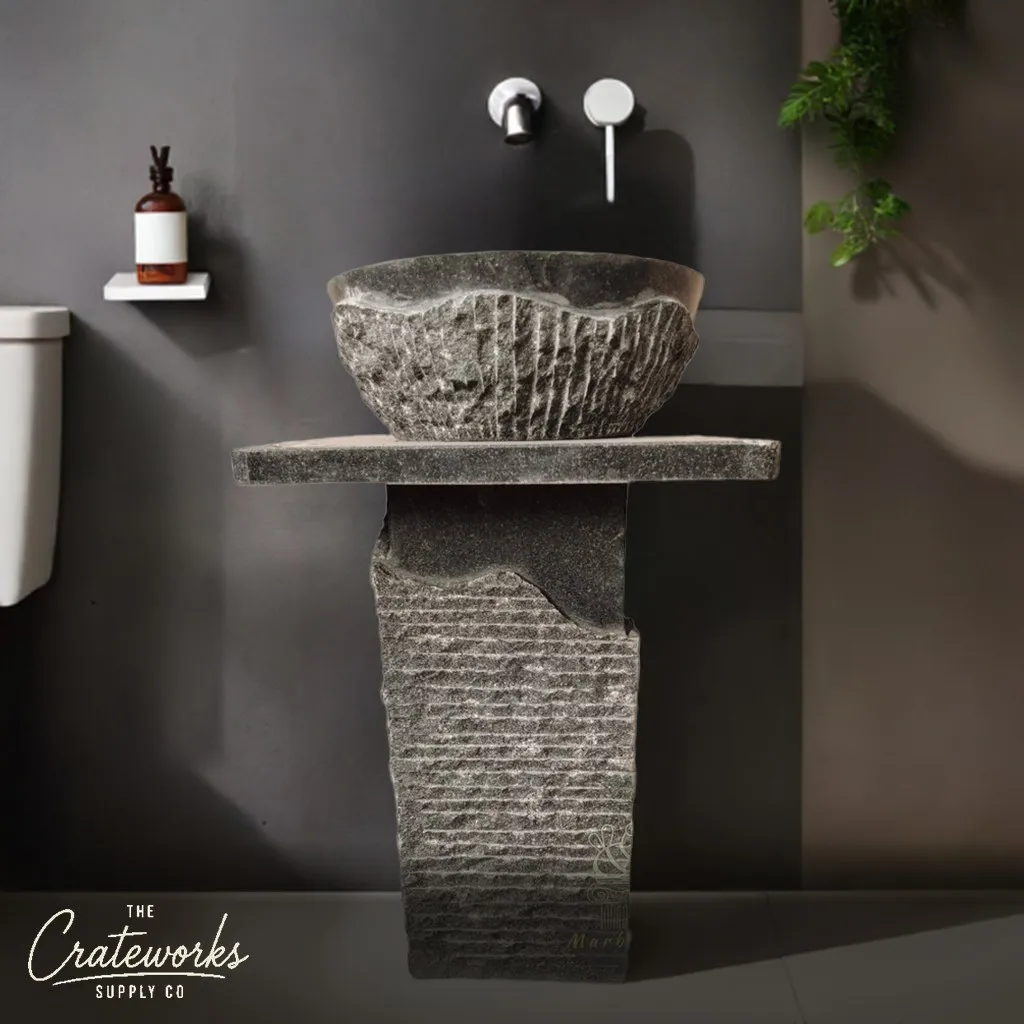 Absolute Black Marble Pedestal