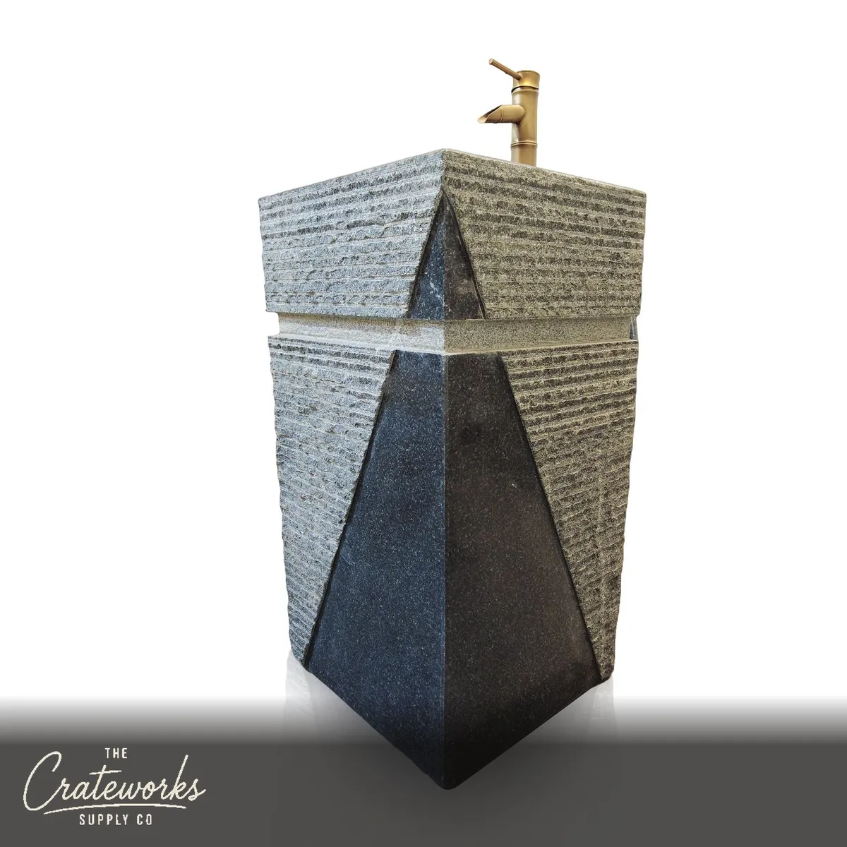 Absolute Black large pedestal sink
