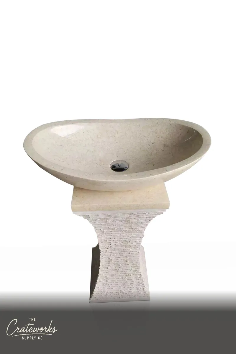 Stone pedestal sink