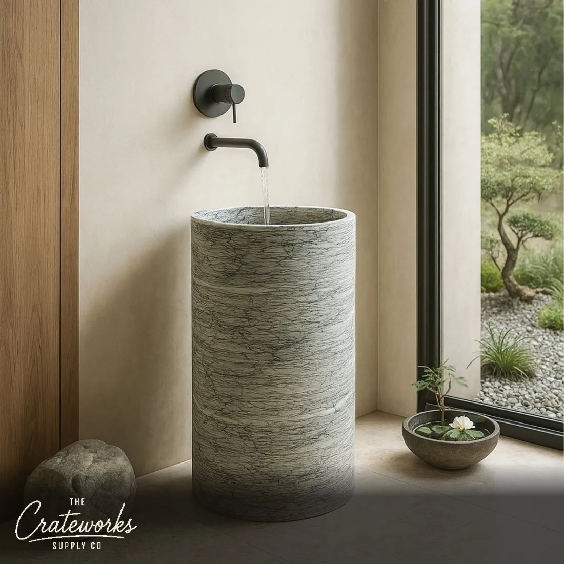 Marble Pedestal Sink Free Shipping Instock