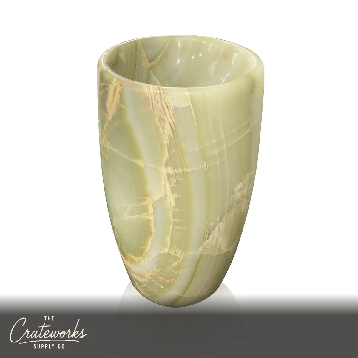 Green Onyx Pedestal Sink (17.72" by 17.72" by 33.46")