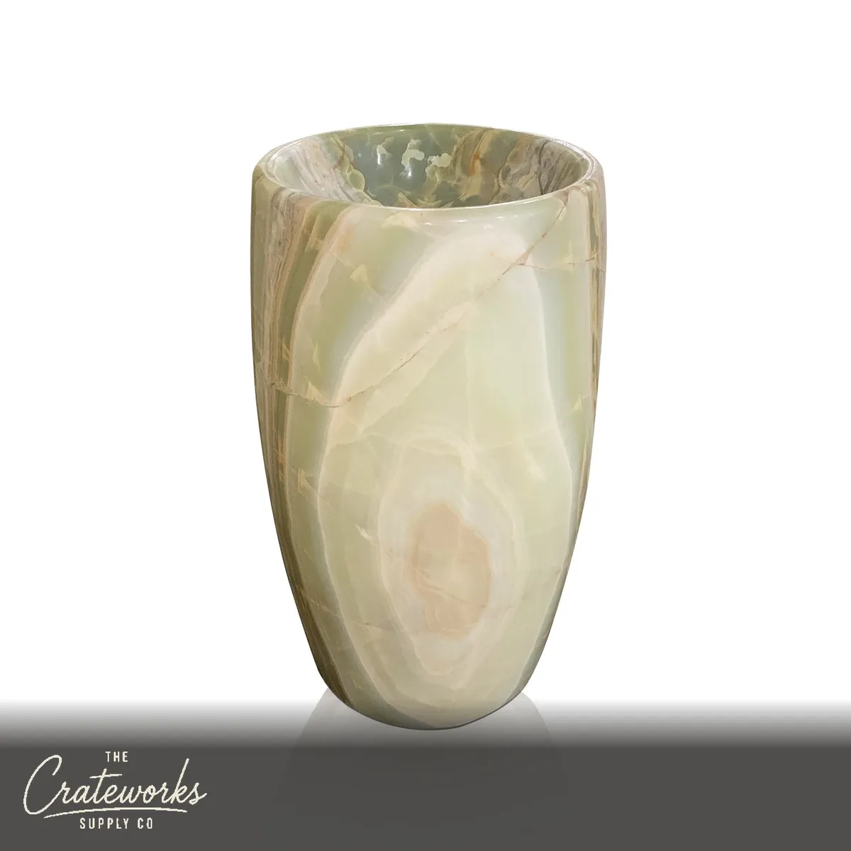 Green Onyx Pedestal Sink (17.72" by 17.72")