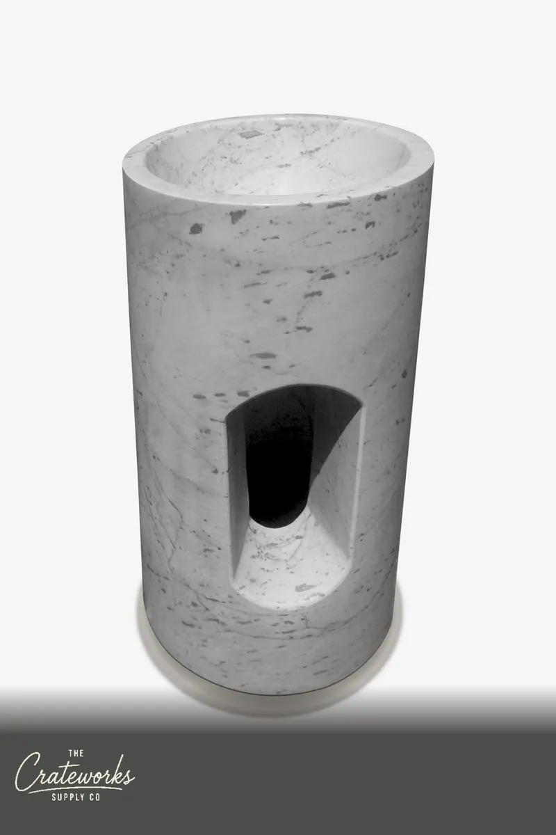 Stone Pedestal Sink Cylinder shape, detail 1