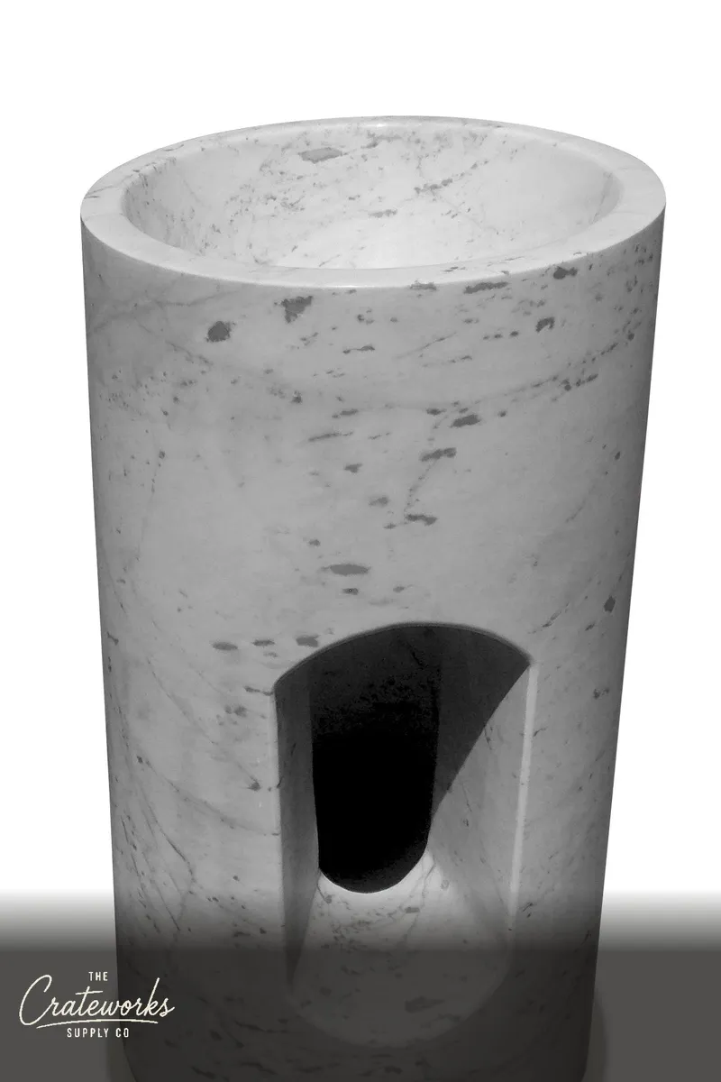 Stone Pedestal Sink Cylinder shape