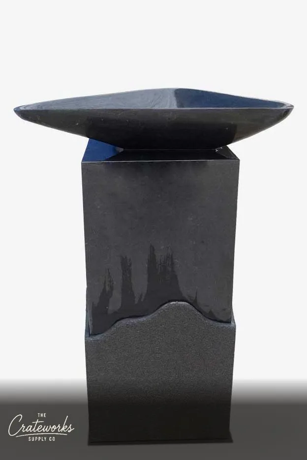 Contemporary triangular pedestal sink