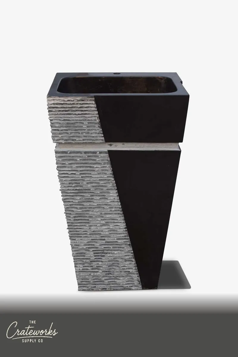 Stone Pedestal black and grey