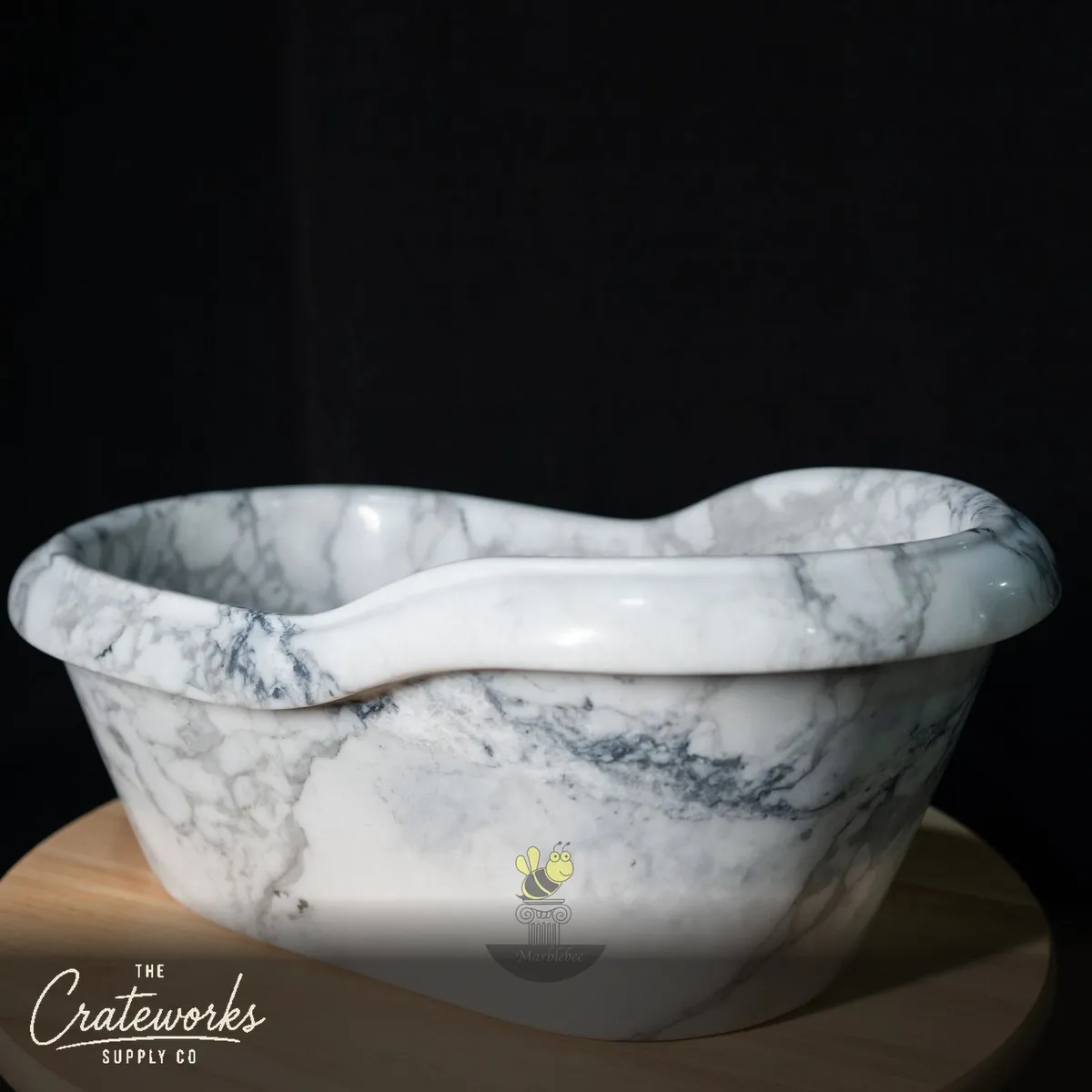 White Marble bathtub mini -modern marble decoration