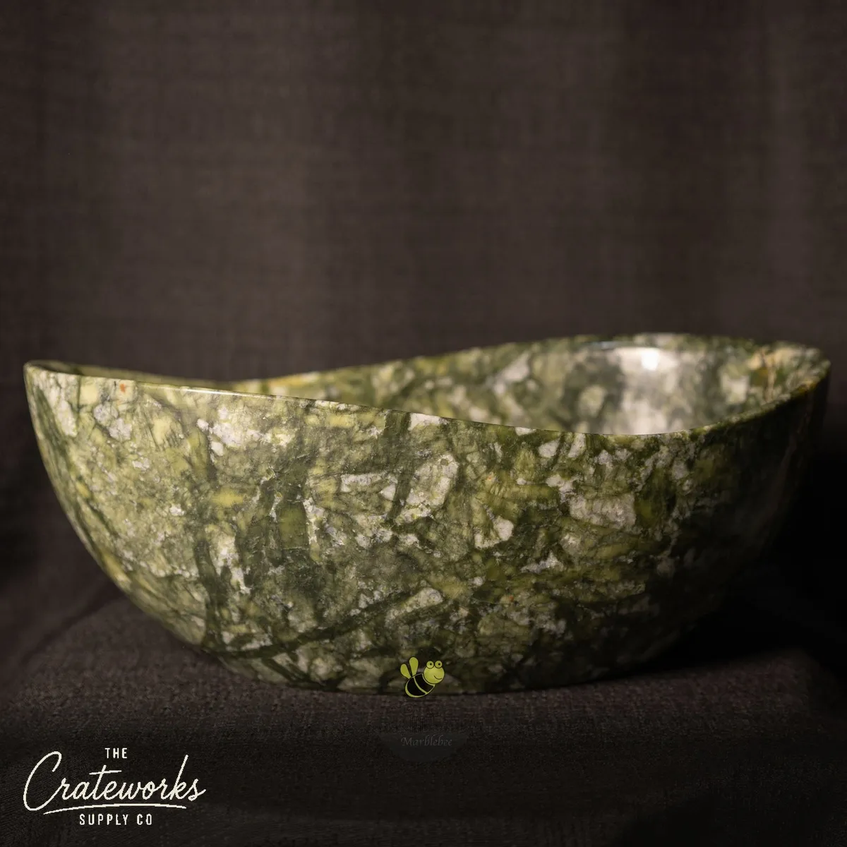 Green Marble bathtub mini-modern marble decoration