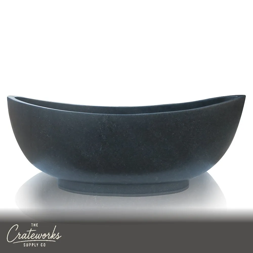Granite bathtub made of black granite Double Slipper design for Any Setting