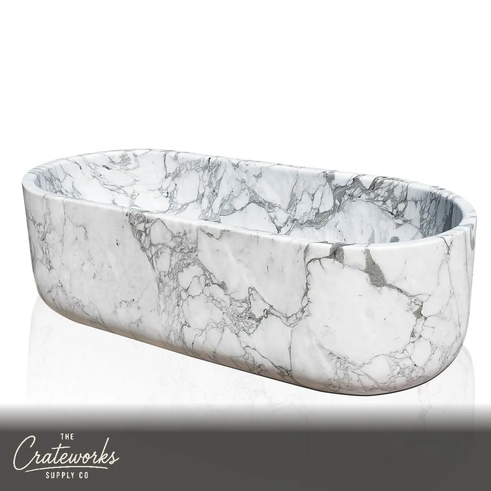 Marble bathtub by white marble on promotion, large size and high polished, available at a discount