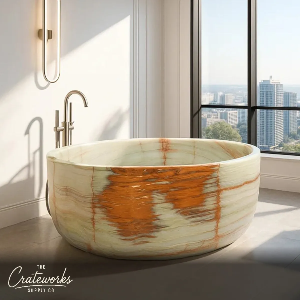 Luxury Jade Bathtub – Deep Soaking Tub Design