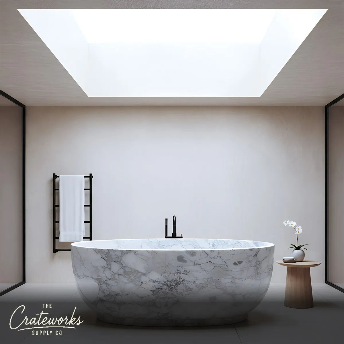 Marble Bathtub: Hand-Carved Luxury from One-Piece Marble Block