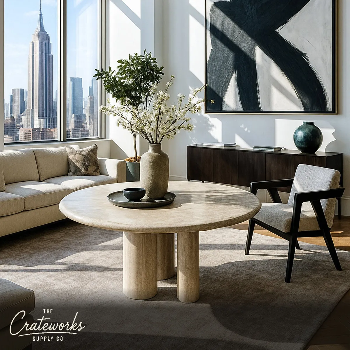 Beige Marble Table