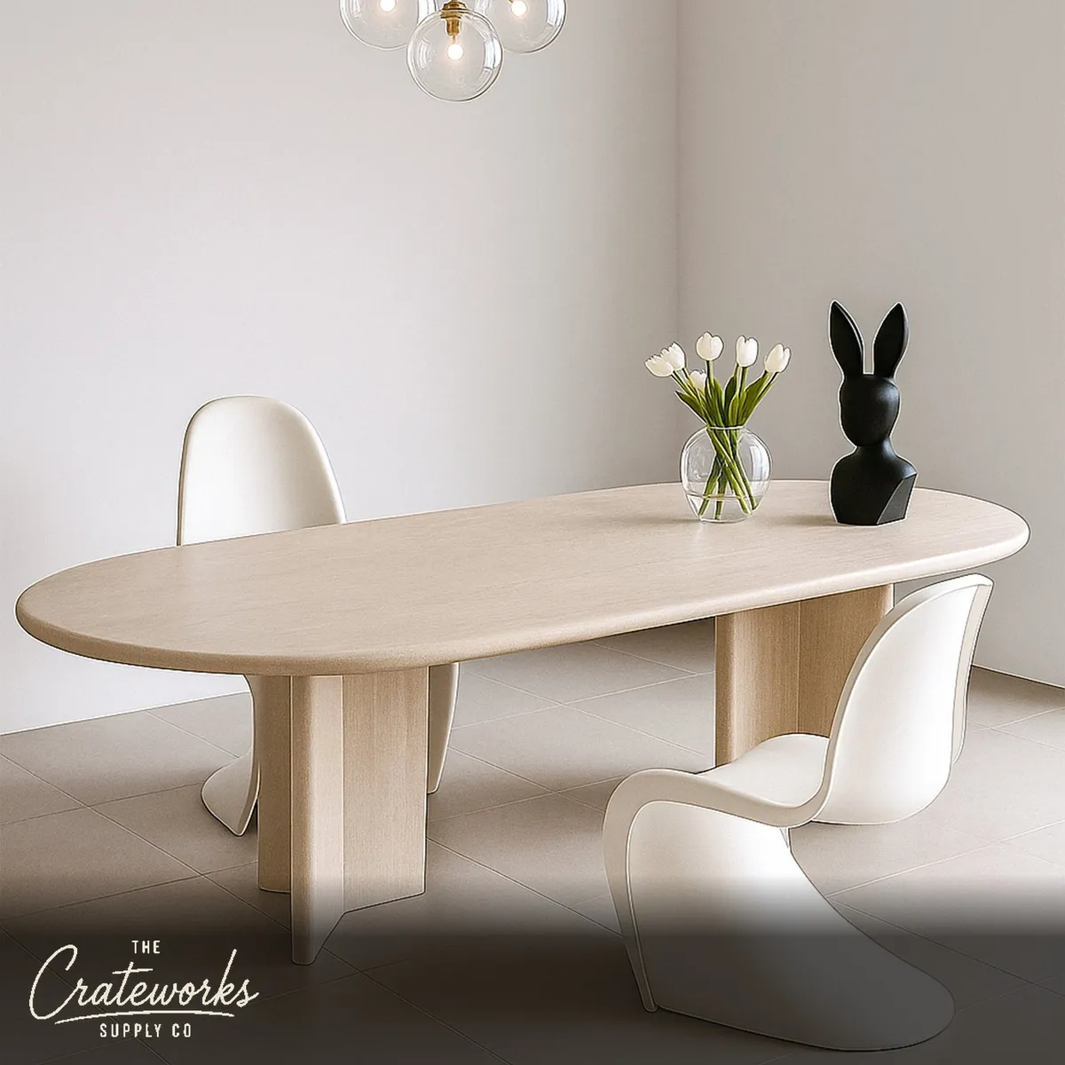 Marble Dining Table Beige Travertine Instock with Free Delivery