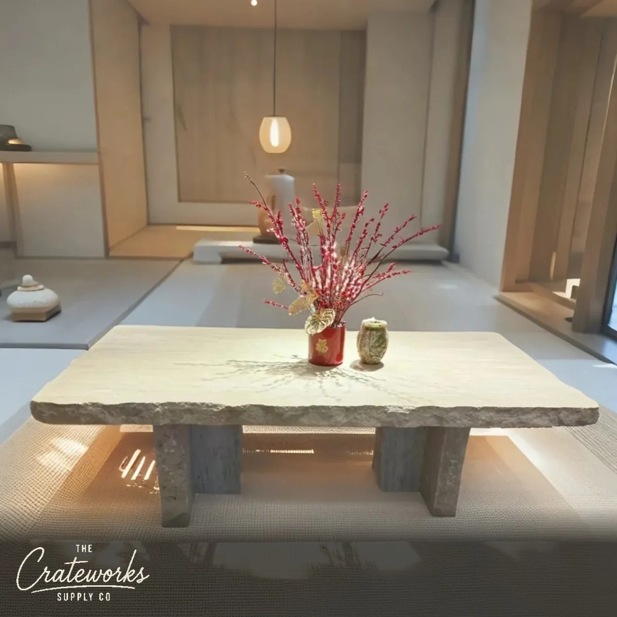 Square Marble Table Beige Travertine In Stock Free Delivery