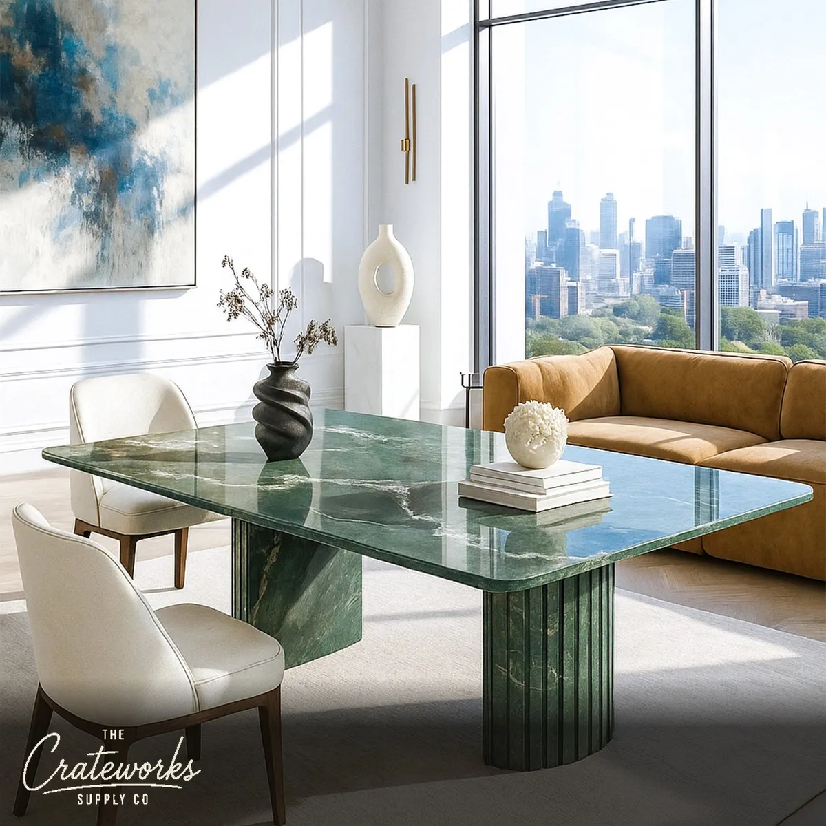 Green Marble Table