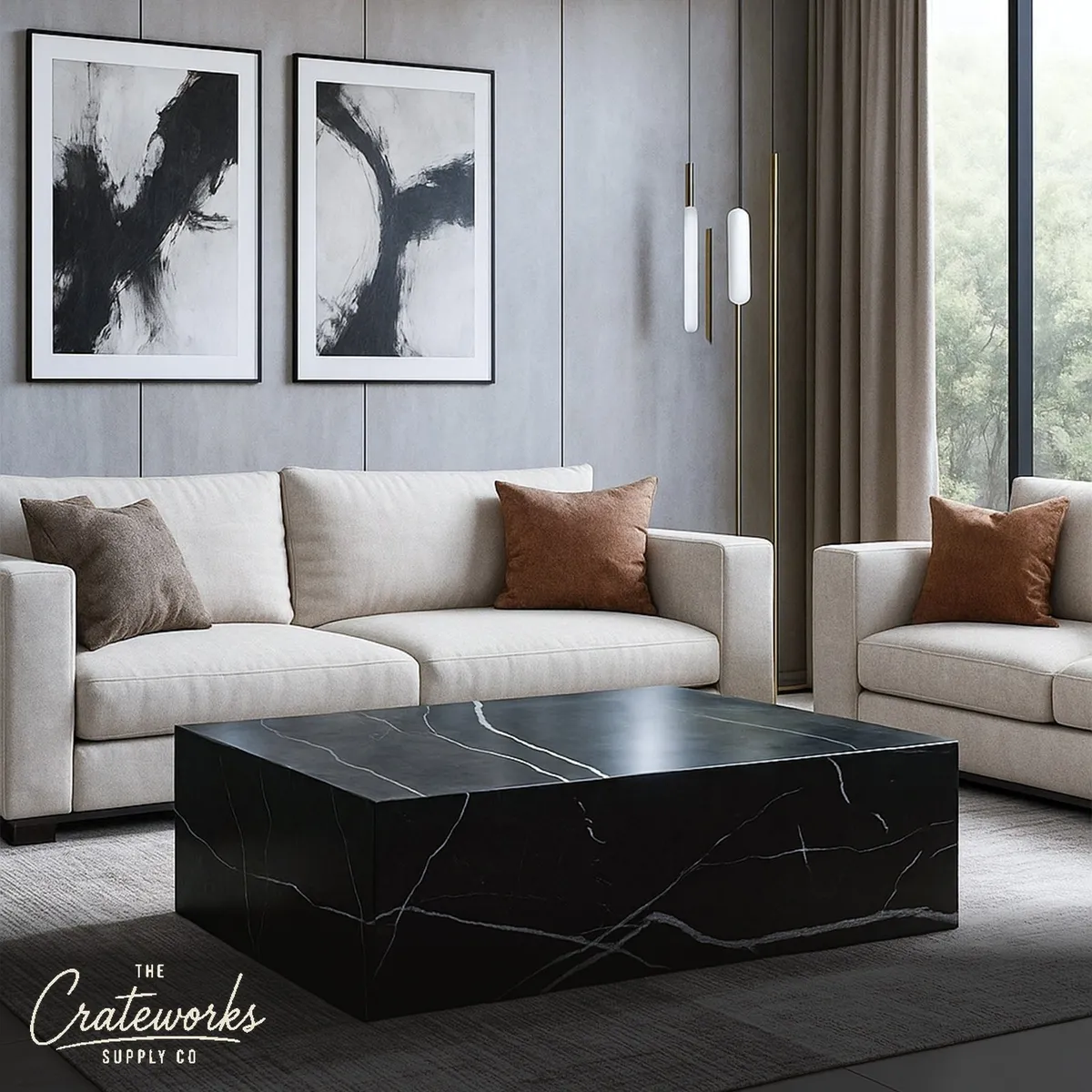 Black Marble Coffee Table Nero Marquina