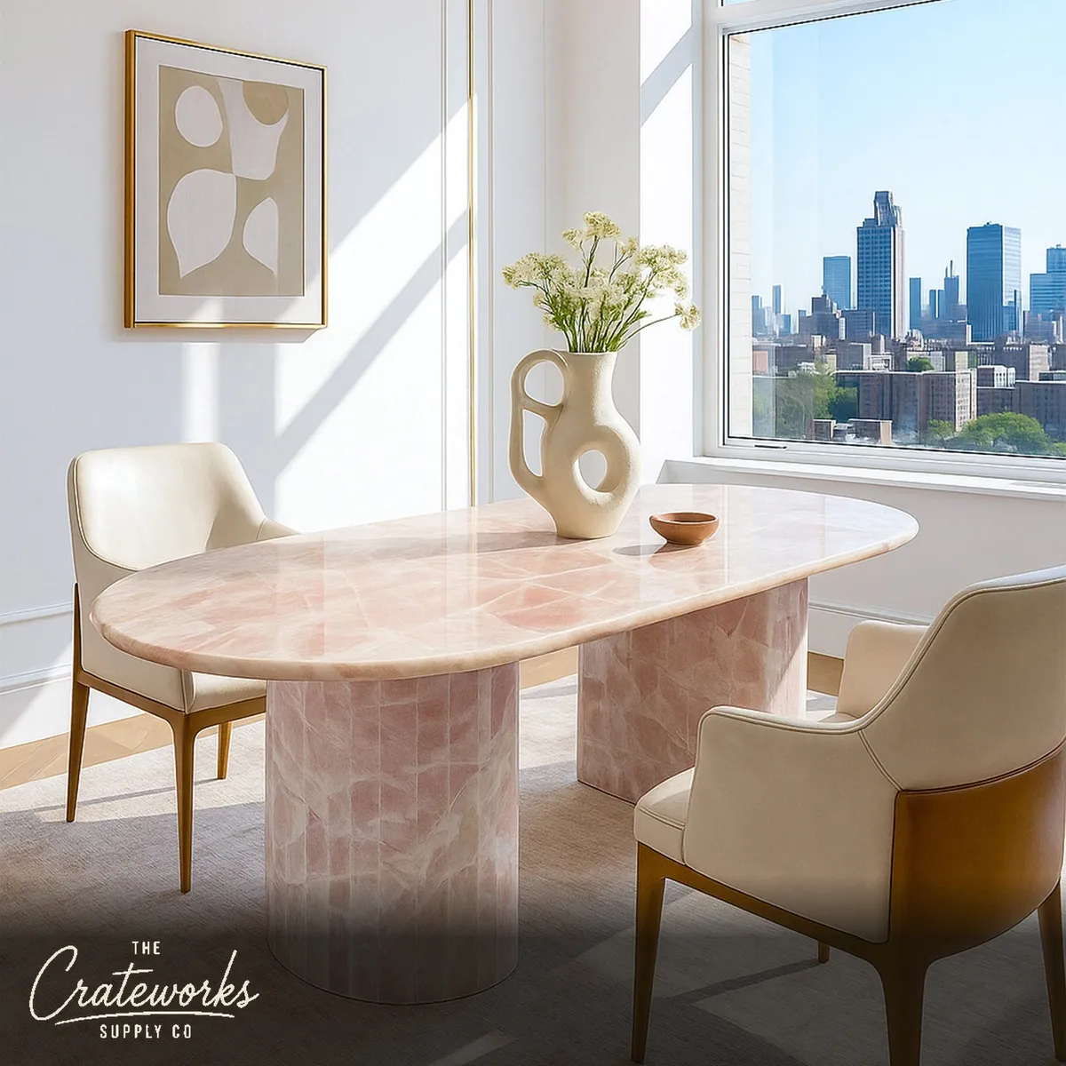 Pink Onyx Marble Table