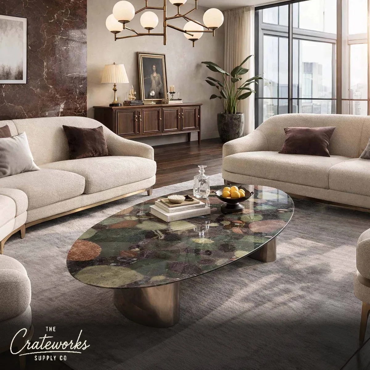 Luxury unqiue puddingstone Table