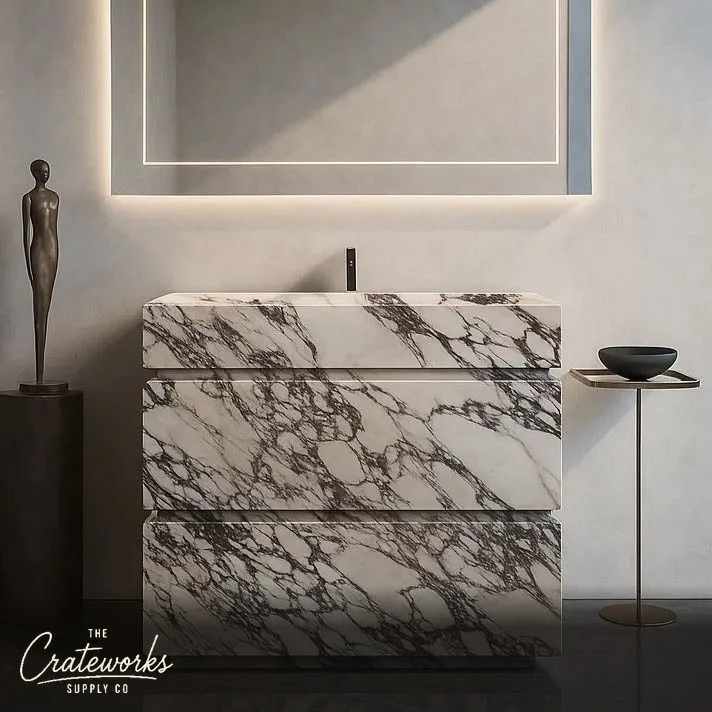Calacatta Viola Vanity Unit 35.34" Tall