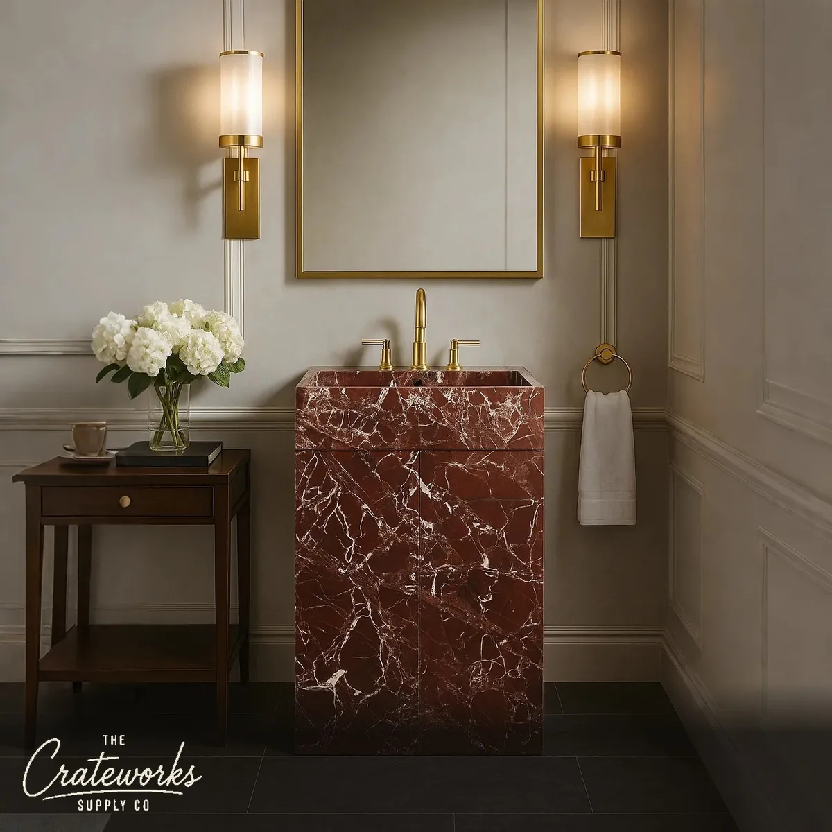 Luxury Marble Vanity Sink with Drawer