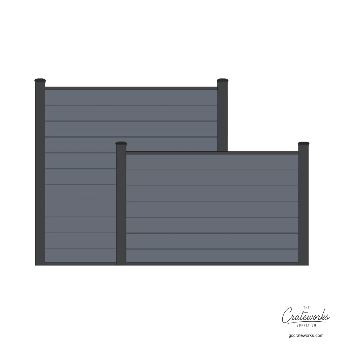 Composite Privacy Fence Panel, Solid Face