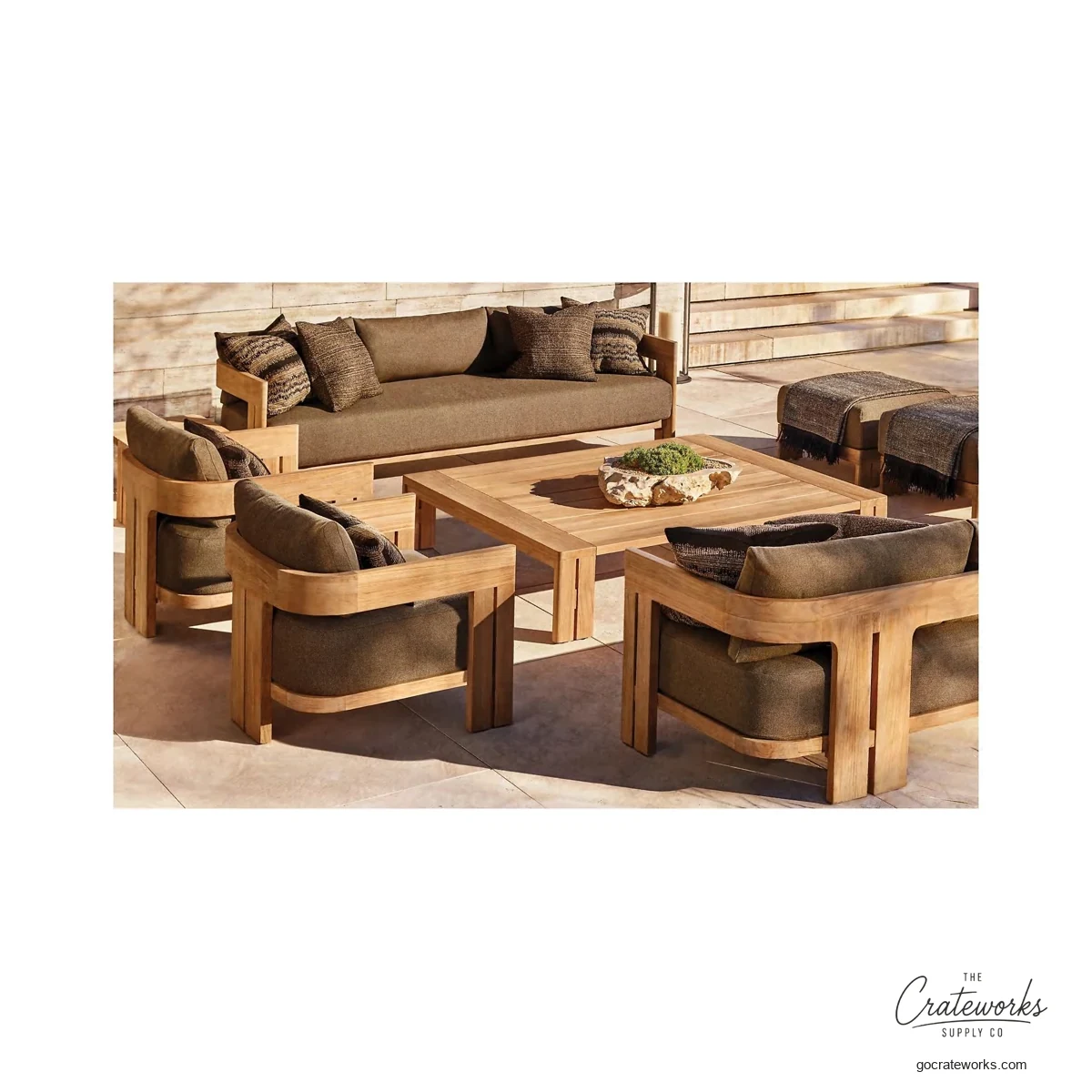 Bluff Teak Outdoor Sofa Set No. 6