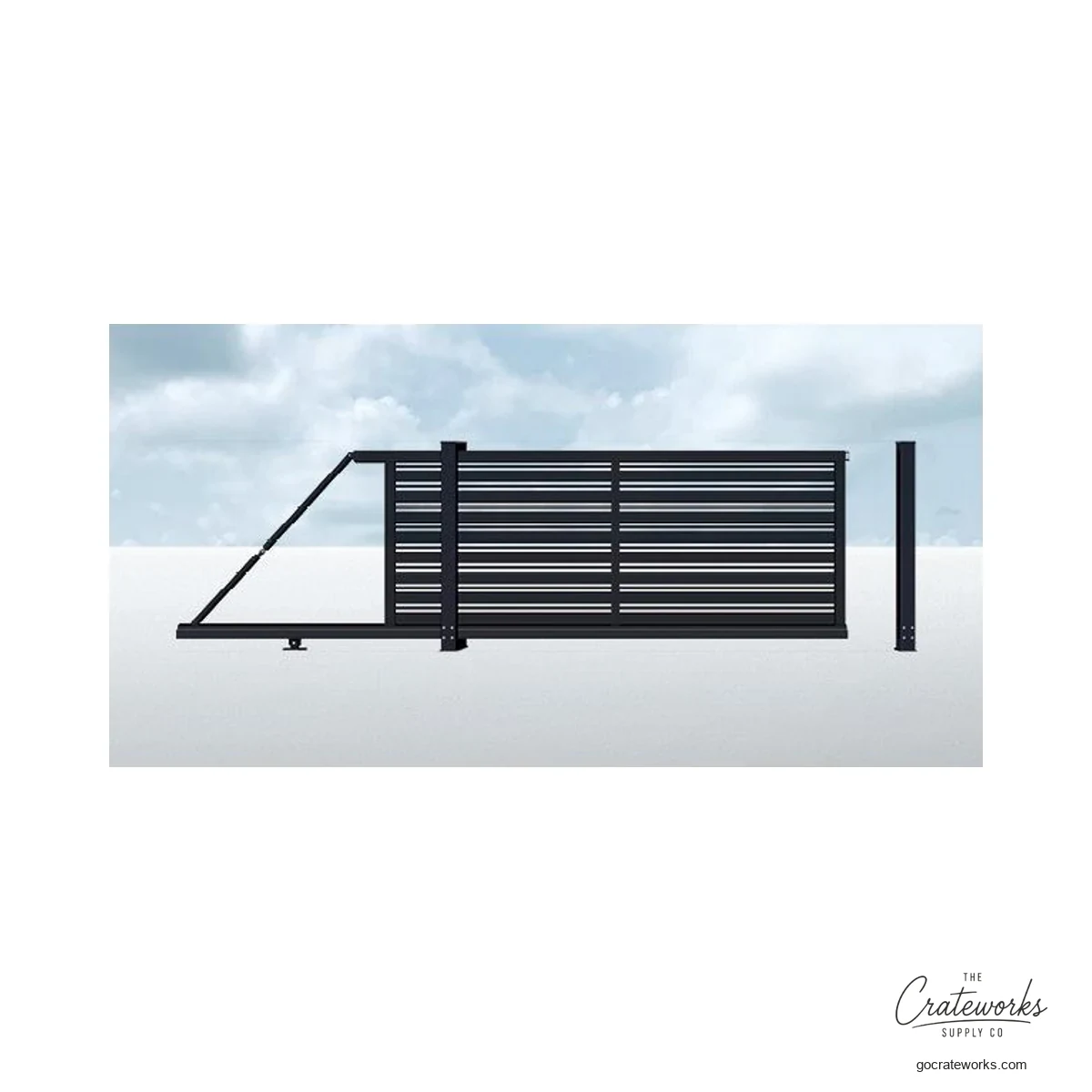 Aluminum Wide-Louver Cantilever Sliding Gate