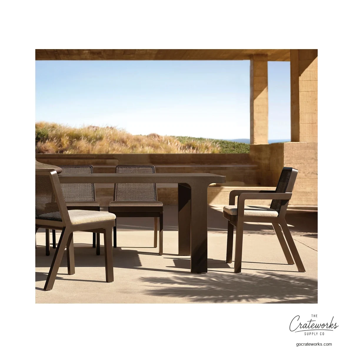 Jetty Aluminum Outdoor Dining Set No. 9