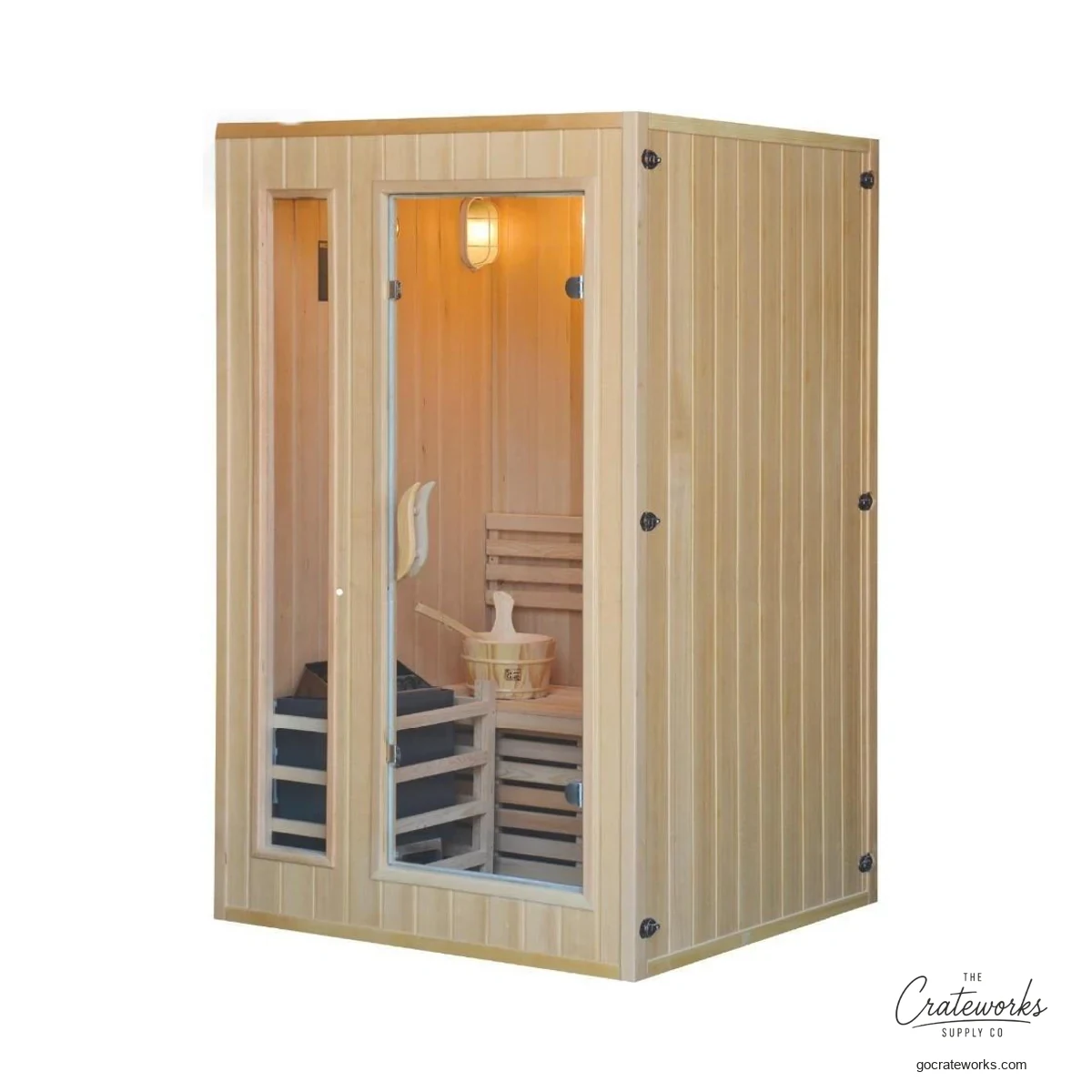 Indoor Sauna, Tinted Glass Door