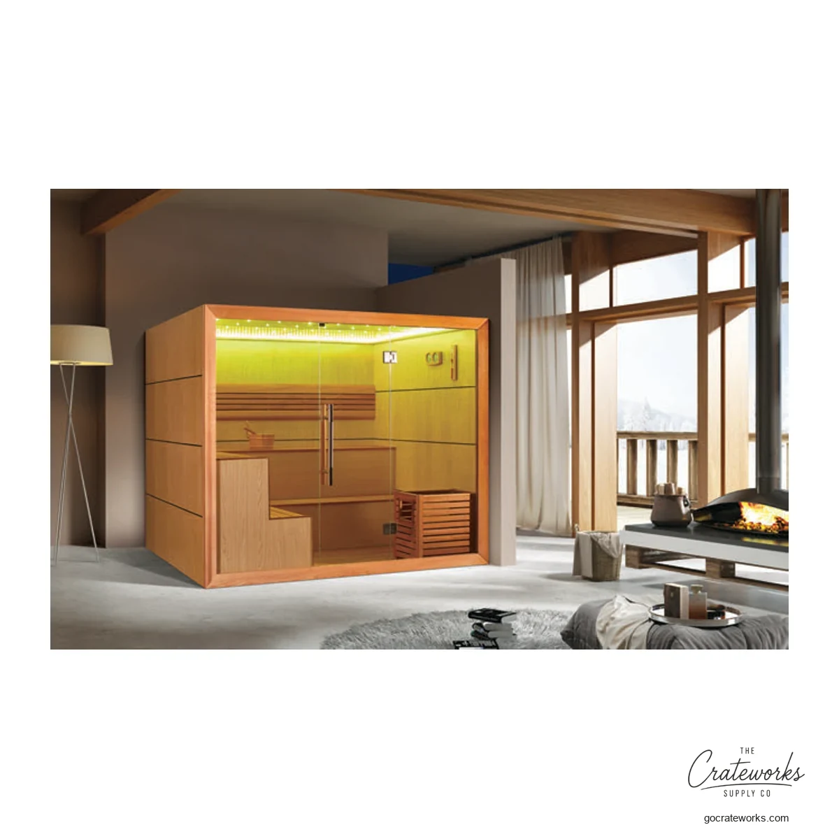 Cedar wood Sauna Room, 2400x2000x -- 9KW (220V/380V)