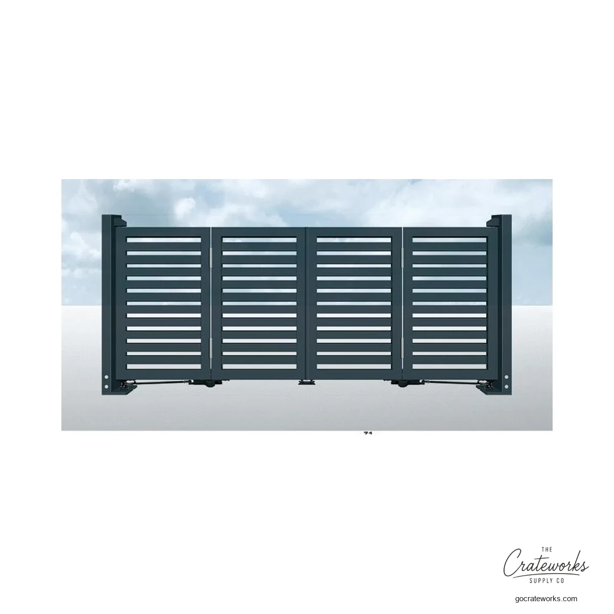 Aluminum Wide-Gap Folding Gate, 4-Leaf
