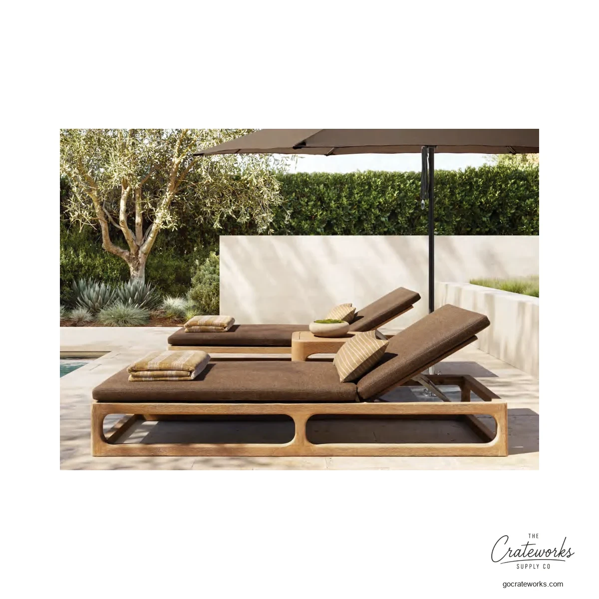 Vista Teak Outdoor Chaise Lounger No. 11
