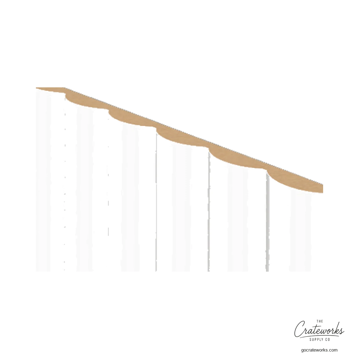 Paintable Half-Round Slat Panel, Profile