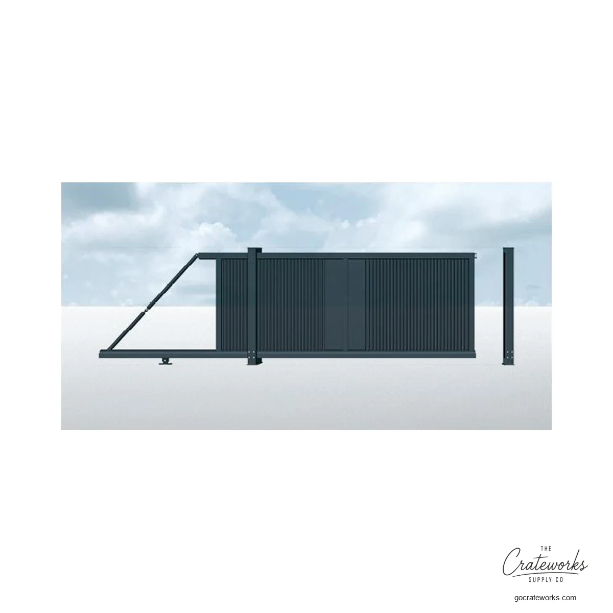 Aluminum Ribbed Cantilever Sliding Gate