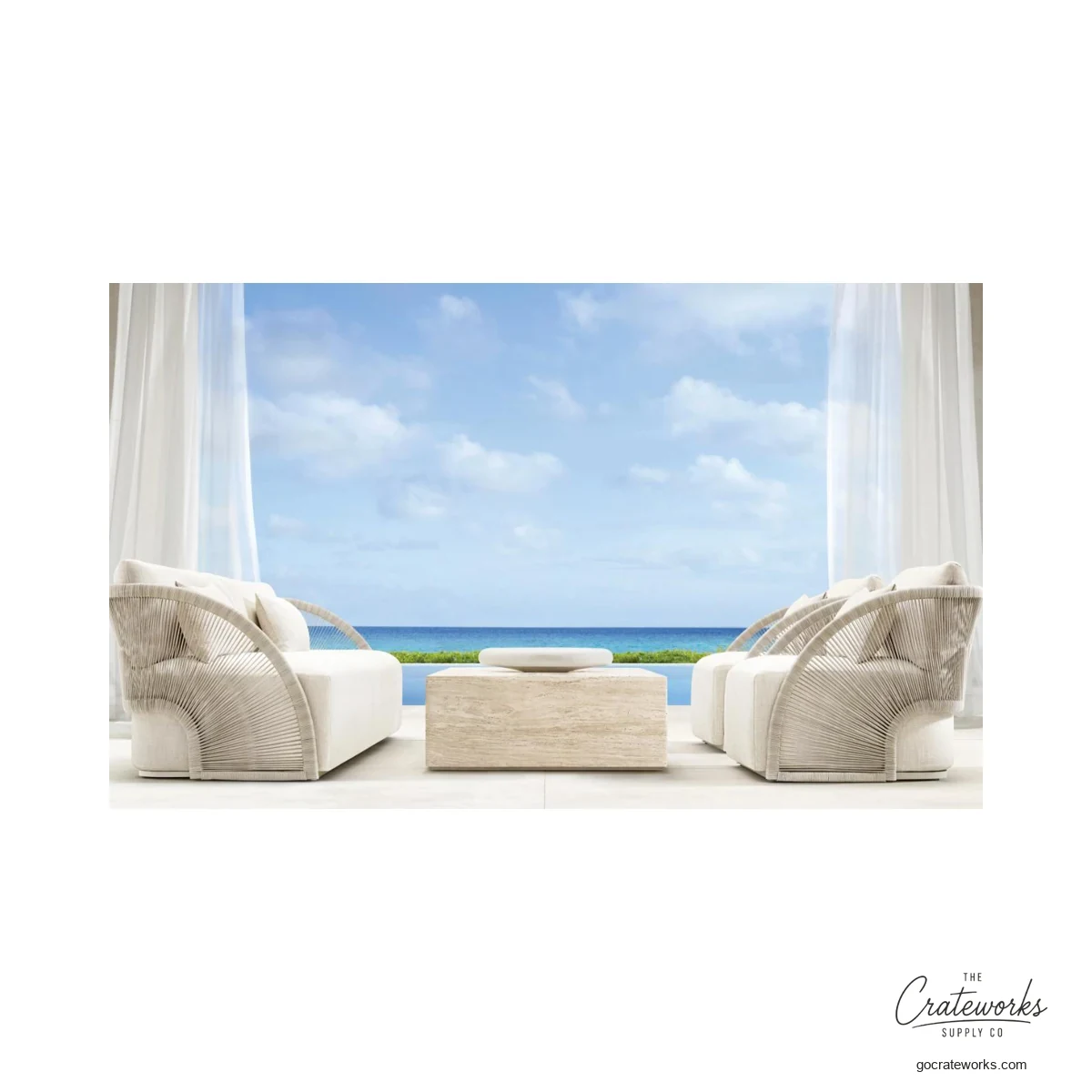 Tidepool Aluminum Outdoor Sofa Set No. 15