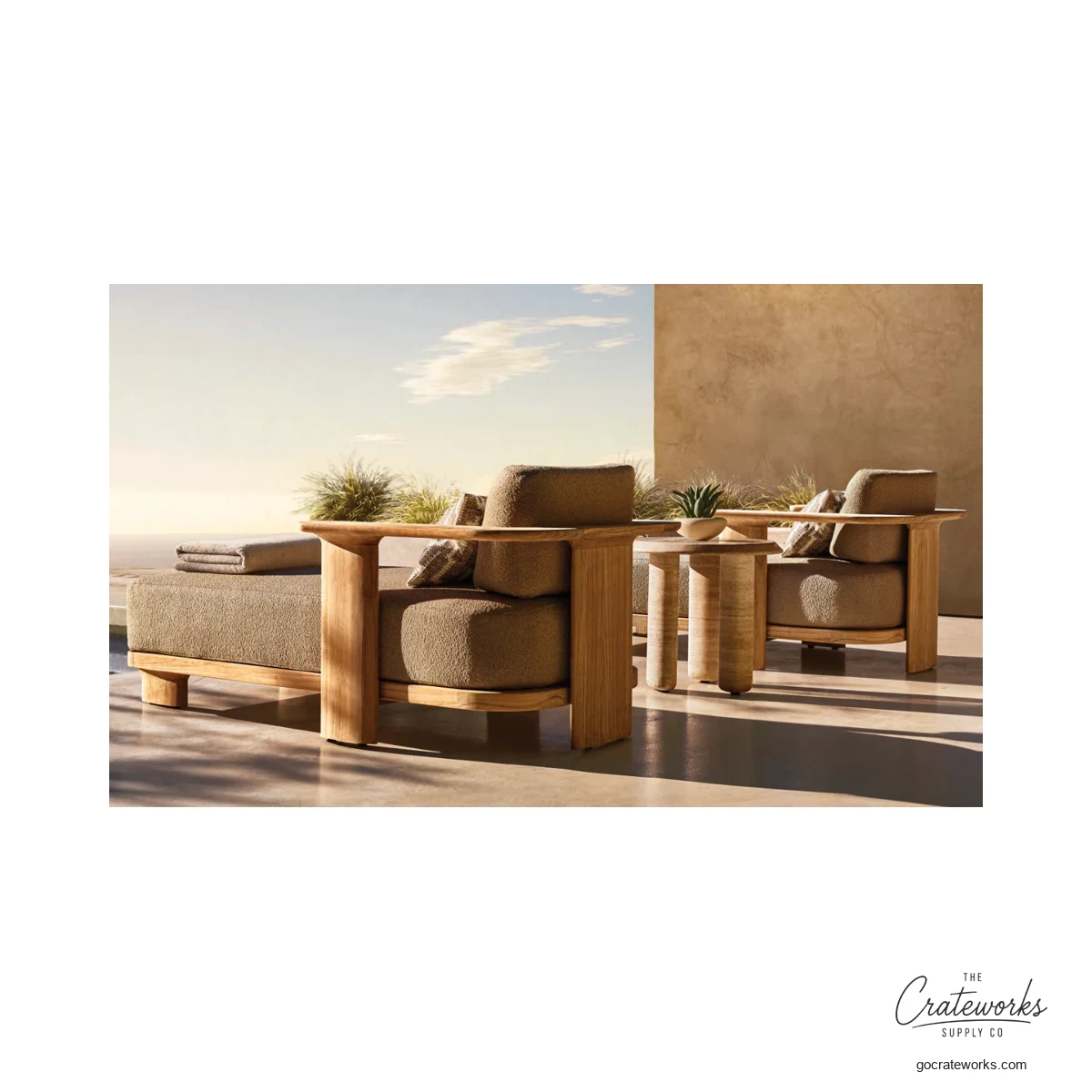Haven Teak Outdoor Chaise Lounger No. 15