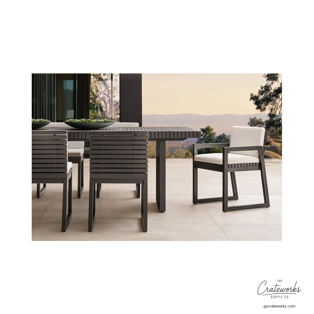 Isla Aluminum Outdoor Dining Set No. 10